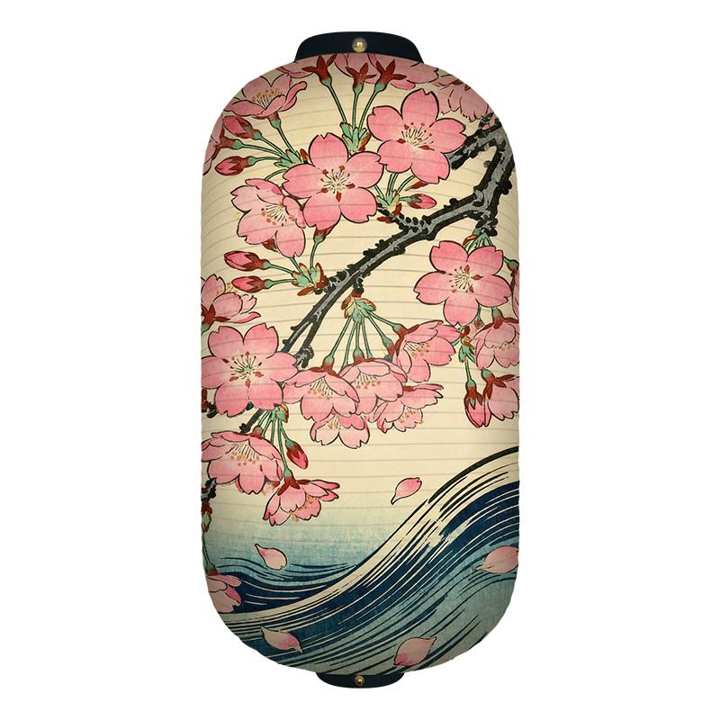 Japanese-style Cherry Blossoms Cloth Lantern Ukiyo-e Traditional Printed Lantern Izakaya Restaurant Cuisine Wedding Party Decor