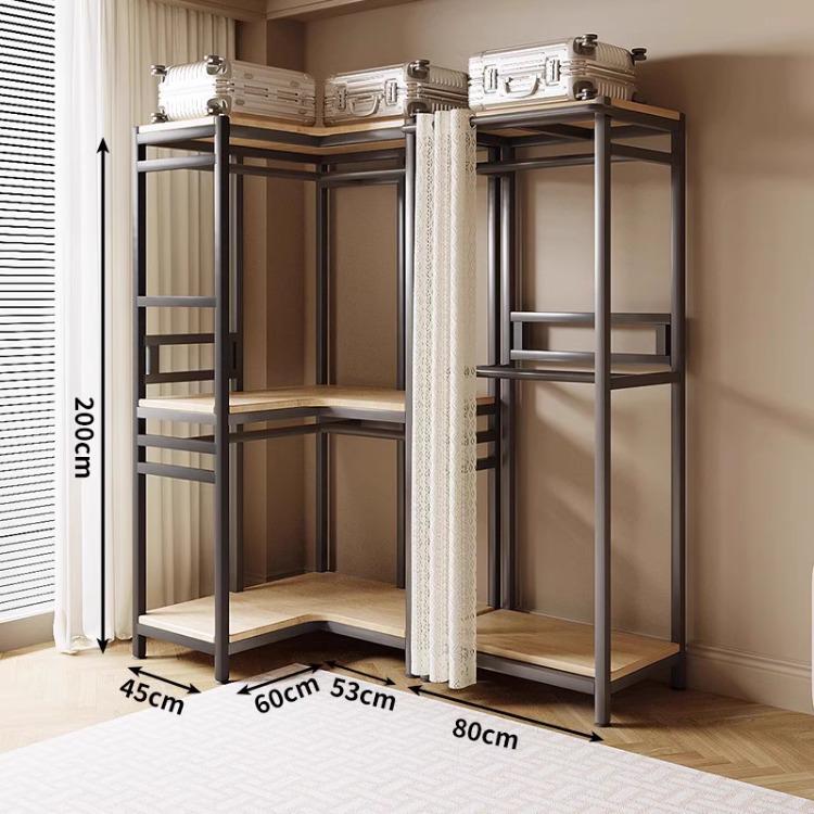 Vertical Metal Corner Coat Rack for Bedroom or Entrance
