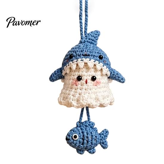Cute Halloween Bag Charm Handmade Crochet Ghost Keychain, Plush Animal for Bags Portable Keychain Car Keys, Spooky Festive Knitted Ornament