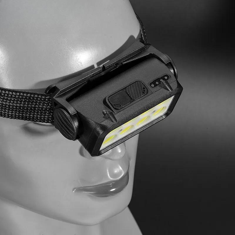 USB Rechargeable Headlamp Portable LED Headlight Built in Battery Torch Portable Working Light Fishing Camping Head Light