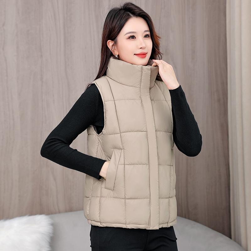 Middle-aged Mother Cotton Vest Fattened Plus Size Thickened Autumn and Winter Casual Women's Vest Jacket Vest Warm Cotton-padded Clothes