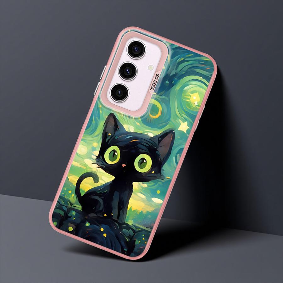 

Soft Shell Case for Samsung Galaxy A72 A55 A53 A26 A36 A71 A73 A52 A35 A54 A51 A56 Van Gogh Art Cat Galaxy A36