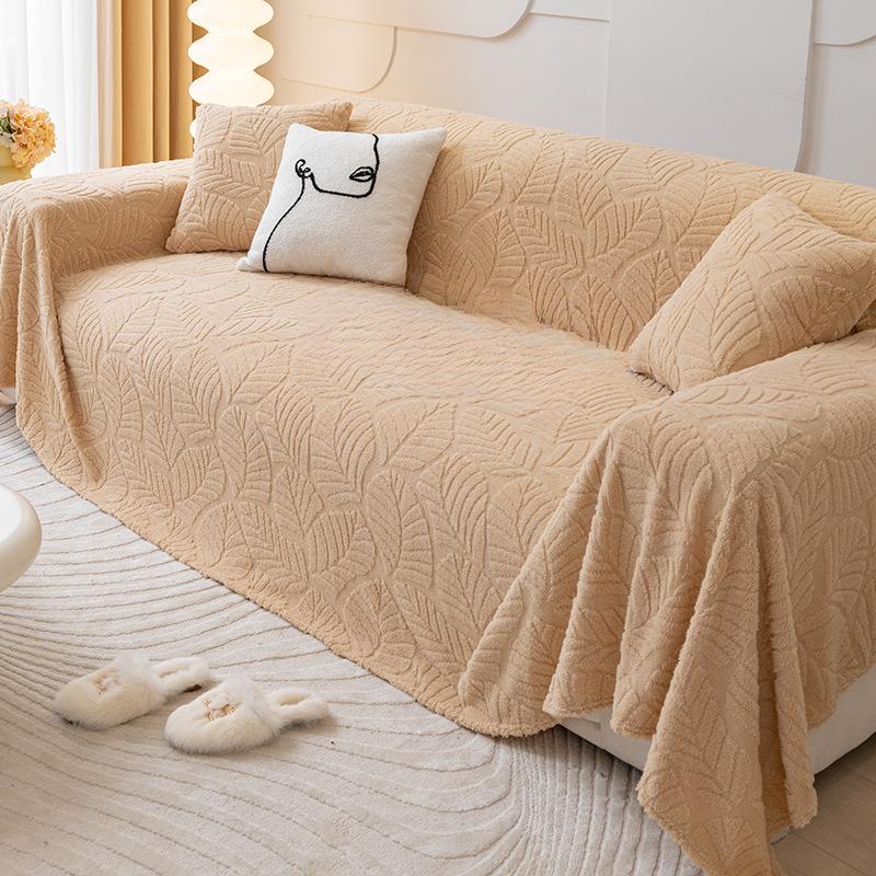 Ripebeskyttende Sofatrekk Stoff Ins Stil Sofahåndkle Vinter Plysj Sofatrekk Altomfattende Universalt Sofatrekk Fullt Dekket