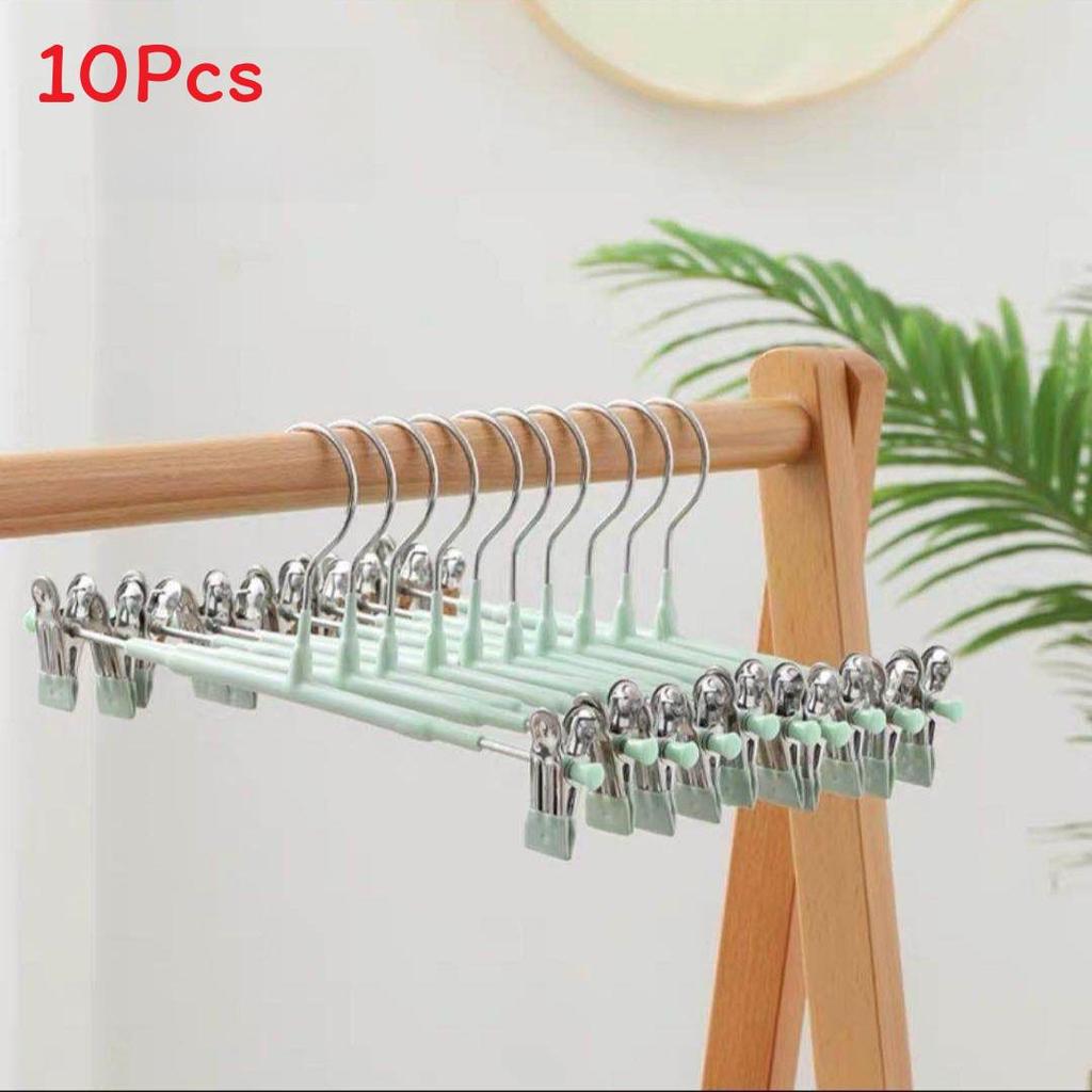Standard Wardrobe Pants Hanger With Non Slip Stainless Steel Clips For Home Storage And Organization