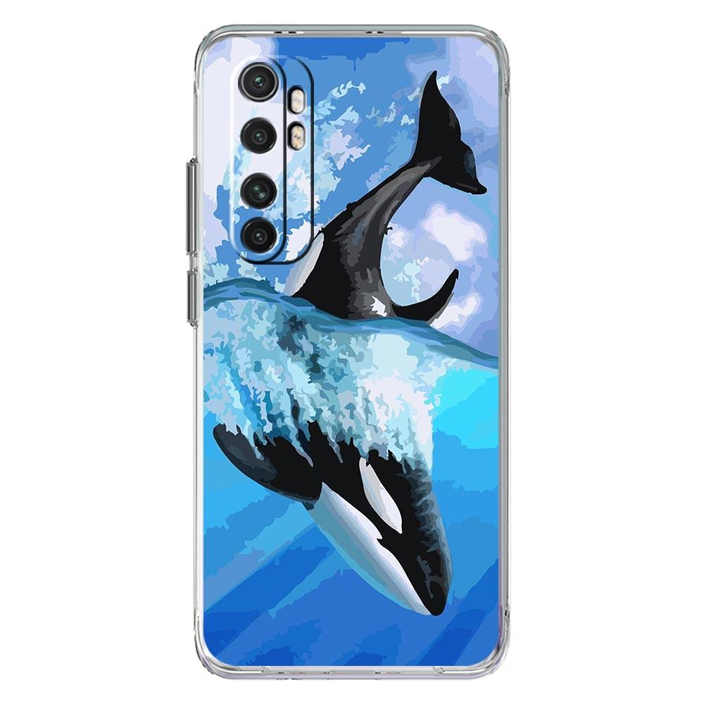 Phone Case For Xiaomi Poco X6 X5 NFC X3 F6 F5 Pro F4 F3 M3 14 13T 12T 12 13 Lite 11 Mi 5G Cover Orca ocean lovely killer whale