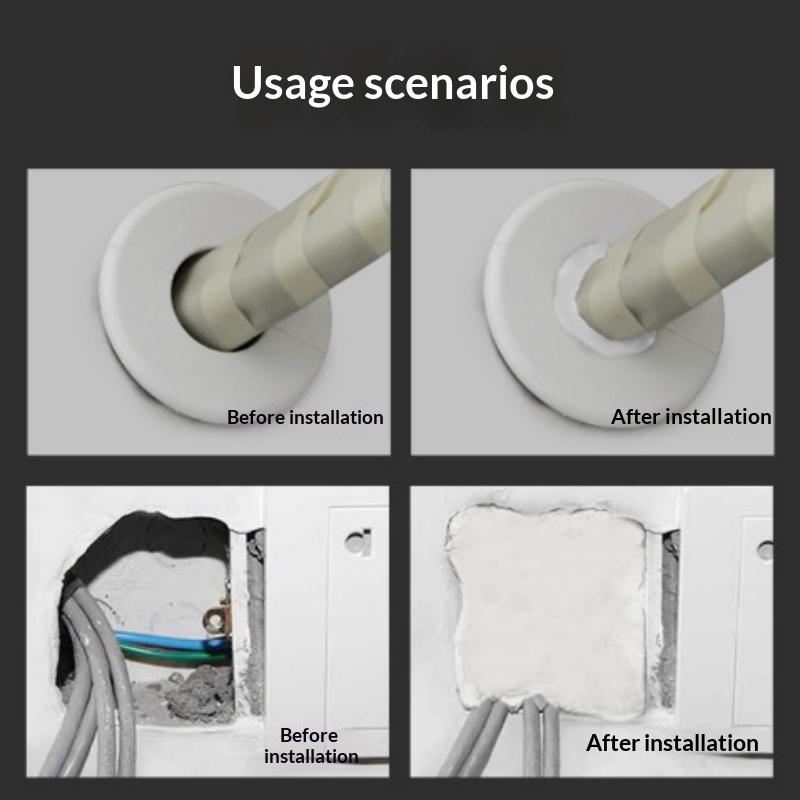 6Pcs Air Conditioning Hole Waterproof Seal Mud Reusable Wall Hole Sealing Putty Anti Rodent Pipeline Gap Filler For Wall Repair