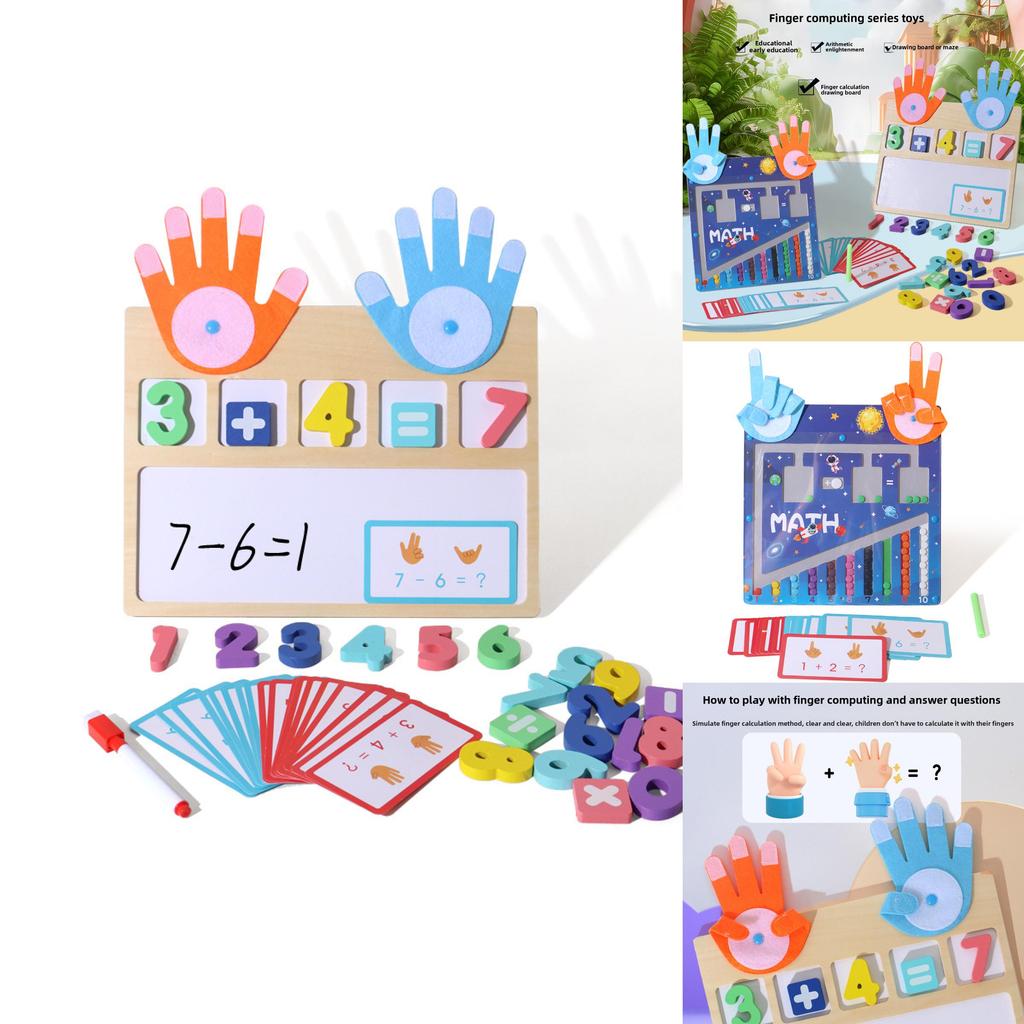 Wooden Montessori Number Teaching Aids Magnetic Bead Maze Counting Board For Kids Educational Toy