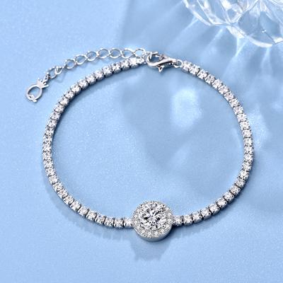 Moissanit Armband S925 Silber Voll von Sternenbesetztem Schmuck Damen Leichter Luxus High-End Schmuck Geschenk
