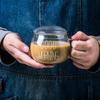350ml Heat-Resistant Glass With Glass Lid Letter Printed Transparent Creative Juice Milk Coffee Mug Breakfast Cup Microwave Mug