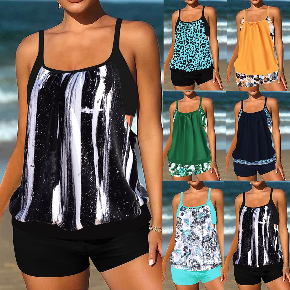 2025 European & American Stylish Slimming Women's Tankini Swimsuit