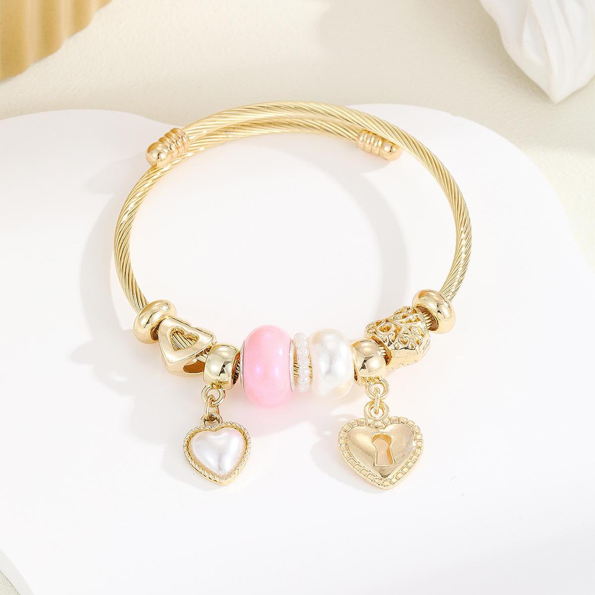 

Регулируемый браслет своими руками Изысканный кулон в виде сердца со стеклянным бриллиантом Парный браслет Love