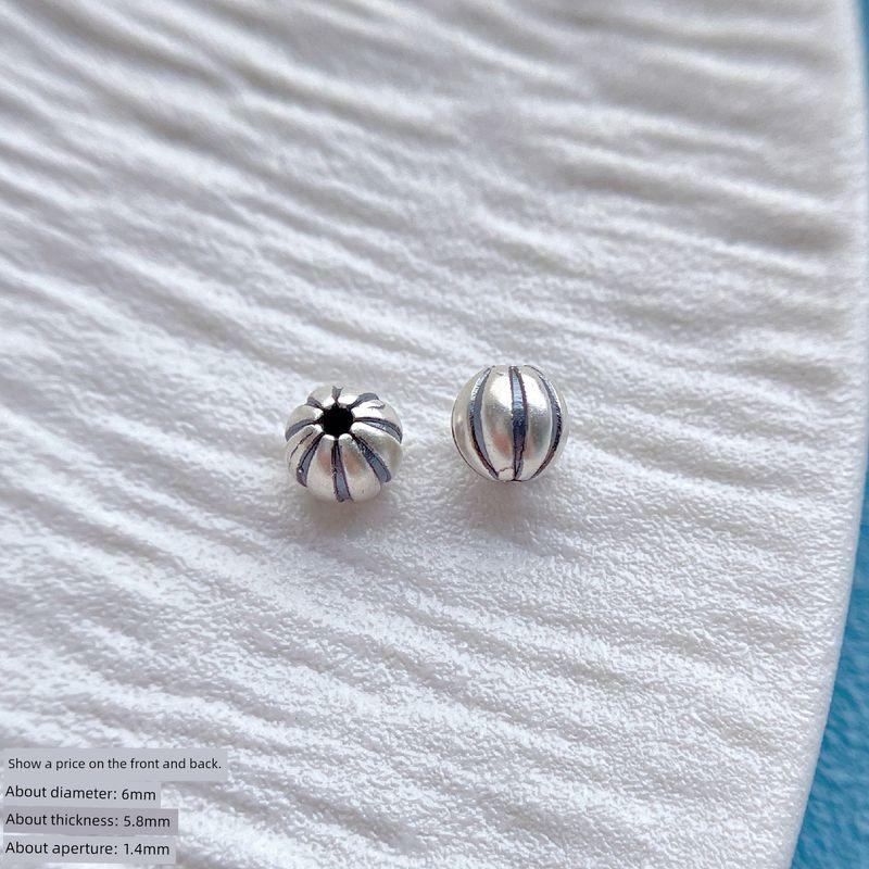 

Silver 999 Sterling Silver Accessories Pumpkin Beads Spacer Beads round Beads Scattered Beads Sliver Beads DIY Crystal Bracelet Ornament Accessories P788 999 Silver Pumpkin Bead Spacer Accessories