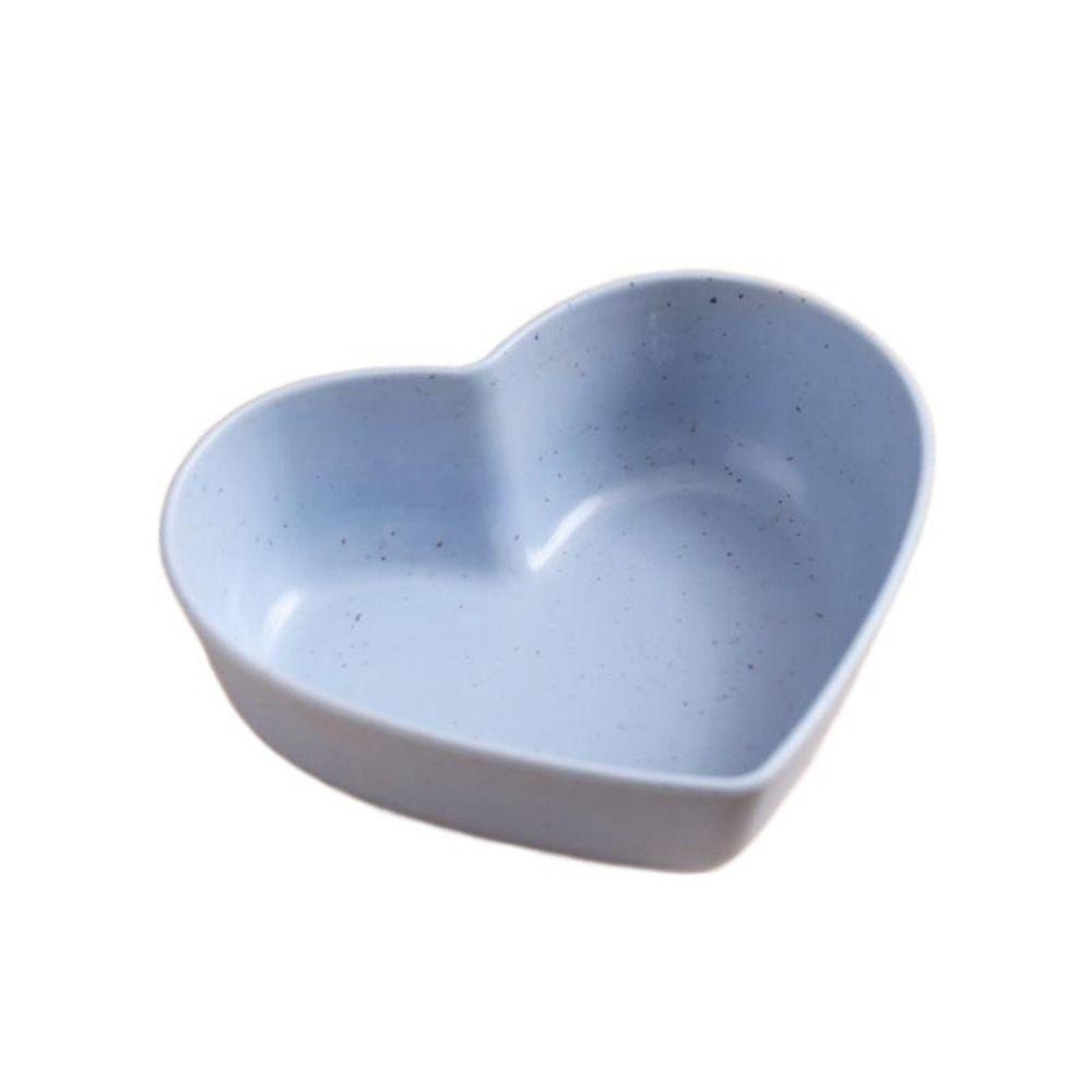Wheat Straw Heart Shape Seasoning Dish Mini Sushi Seasoning Dish Creative Spice Plate  for Kitchen