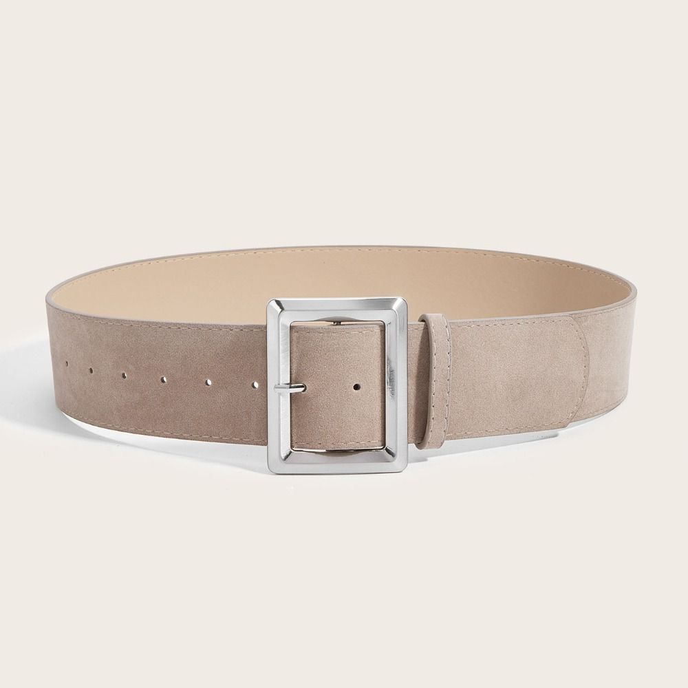 Trendy Suede Leather Wide Belt Luxury Design Business Waist Strap Trouser Dress Belts  Gifts