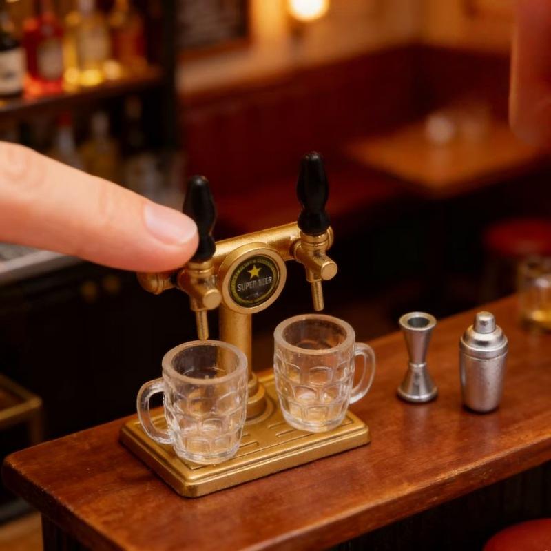 

5 шт. Кукольный домик Миниатюрная сцена Украшение Декорация Симуляция Кружка для пива Модель Еда и Игры Мини Кружка для пива Игрушка one size