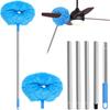 Ceiling Fan Cleaner Duster with 2 Detachable Dusting Head Ceiling Fan Blade Cleaner with Extension Pole Adjusts