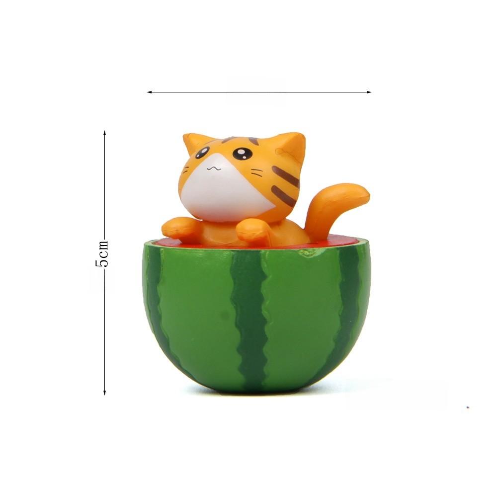 

Chis Sweet Home Pvc Cat Sculptures With Garden Theme For Party Decor And Collectors Gift Watermelon Yellow Cat