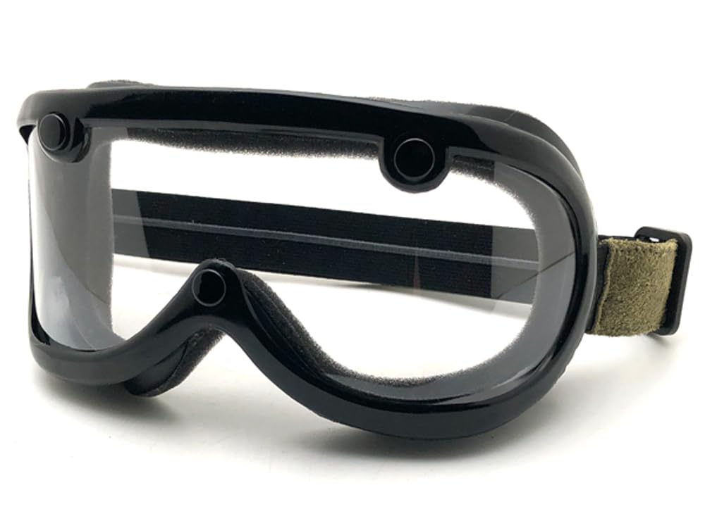 

[SPEED ADDICT] GREASER 60 s VINTAGE GOGGLE LEATHER (Greaser 60 s Vintage Leather Goggles) 1 inch IVY GREEN