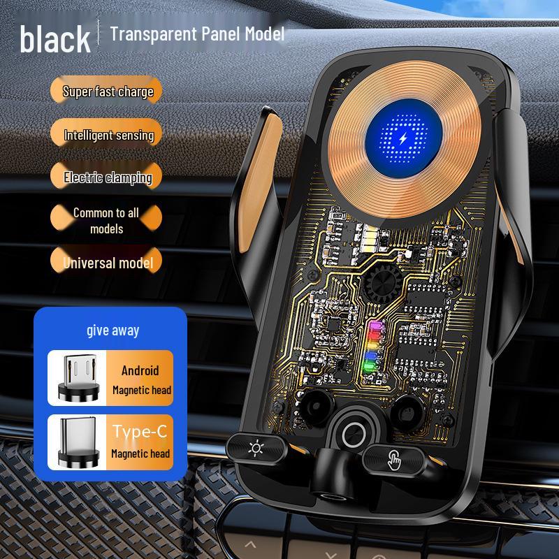 66W Wireless Fast Charging Car Phone Holder and Navigation Mount