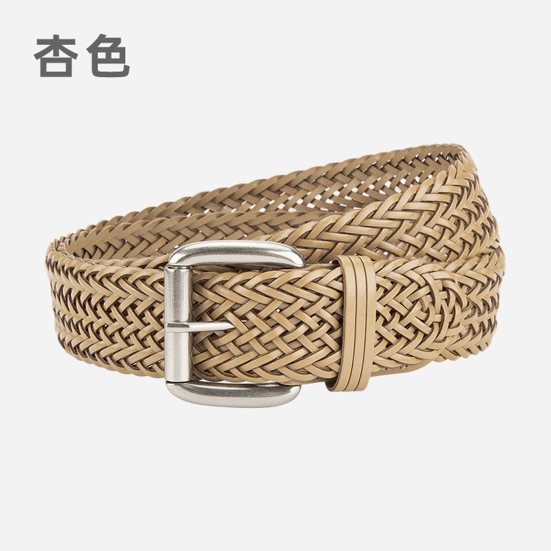 Non-Porous Women'S Woven Belt Retro Decorative Casual Pants Jeans Belt Women'S