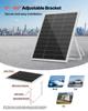 VEVOR 25W 12V Solar Panel Battery Charger, Solar Battery Trickle Charger Maintainer with Intelligent MPPT Controller & Adjustable Mount Bracket