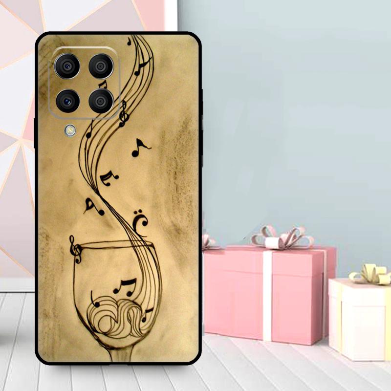 Music Note Musical Treble Clef Case For Samsung Galaxy M16 M31 M21 M13 M33 M53 M15 M35 M55 M36 M56 M12 M32 M52 M14 M34 M54