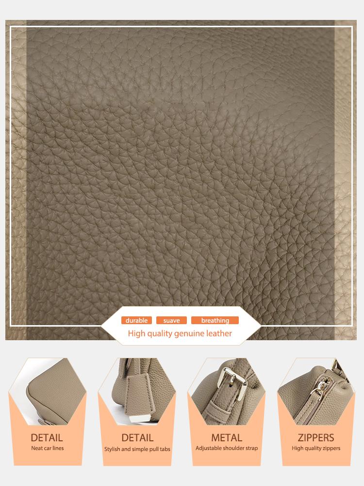 Geantă de mână din piele naturală Zency pentru femei, la modă, sub braț