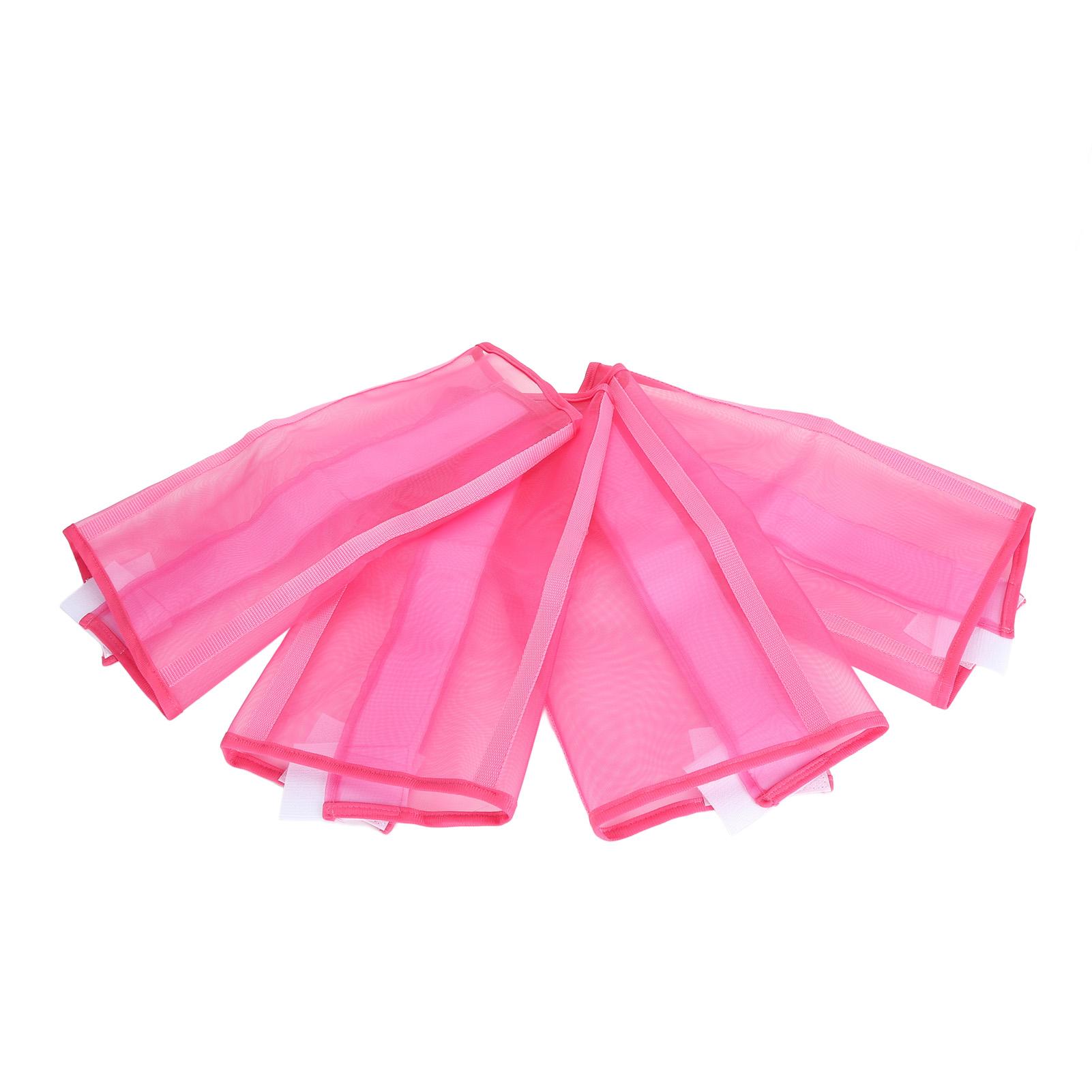 

4 шт. Ботинки для ног лошади Дышащая сетка Защитные ботинки для ног лошади Защитные обертывания для ног лошади для снятия стресса с копыт Усталость ног розовый