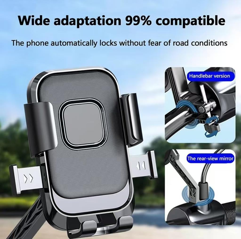 Motorcycles Bicycles CellPhone Holder Free Rotation Mobile Phone Navigation Bracket For Riding Shockproof For iPhone Huawei Xiaomi Samsung Stand