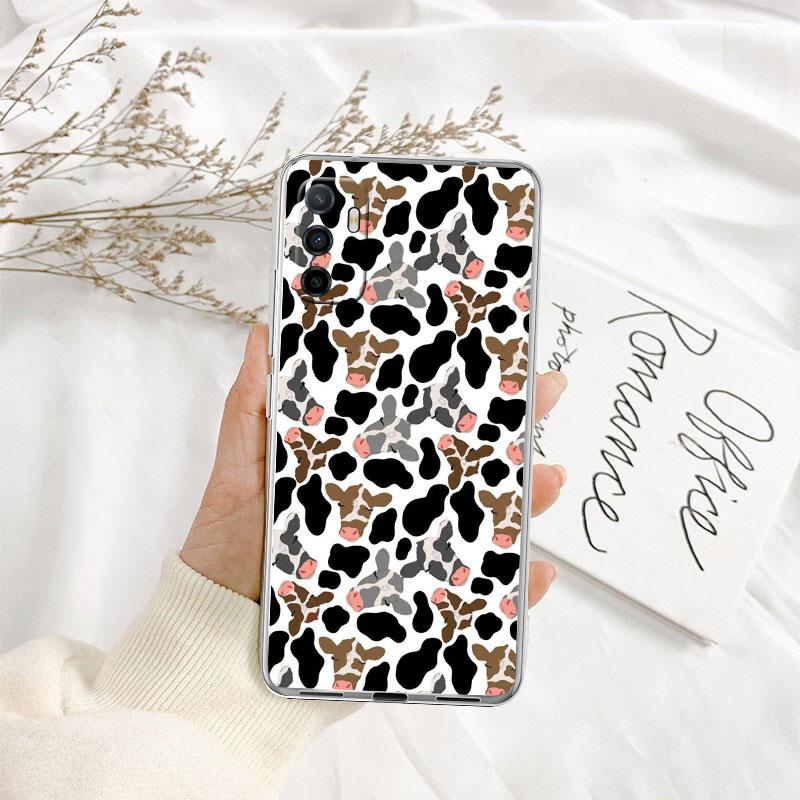 IK20 Cartoon Art Cow Transparent Phone Case for Motorola Moto Edge 20 30 40 50 S30 Fusion Ultra Pro Neo Lite + G200 G23