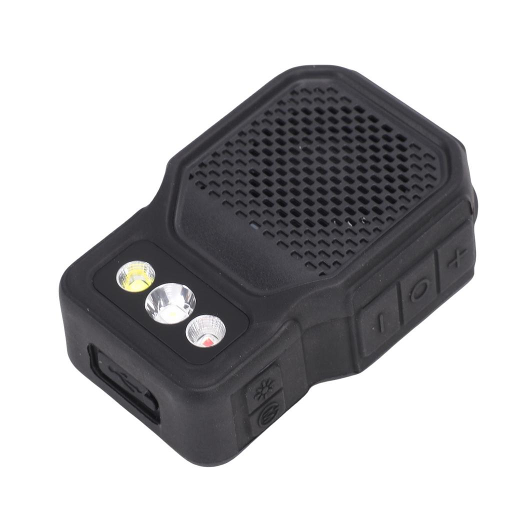 Wearable Speaker with Flashlight 5W LED Light 3 Brightness Levels Portable Bluetooth Speaker for Outdoor