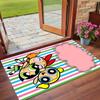 Anti‑Slip Crystal Velvet Floor Rug, The Powerpuff Girls Design Carpet for Indoor Living Bedroom Home Decoration