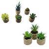 Fake Simulation Potted Plants Mini Doll House Decoration Artificial Plants  Tabletop Decor