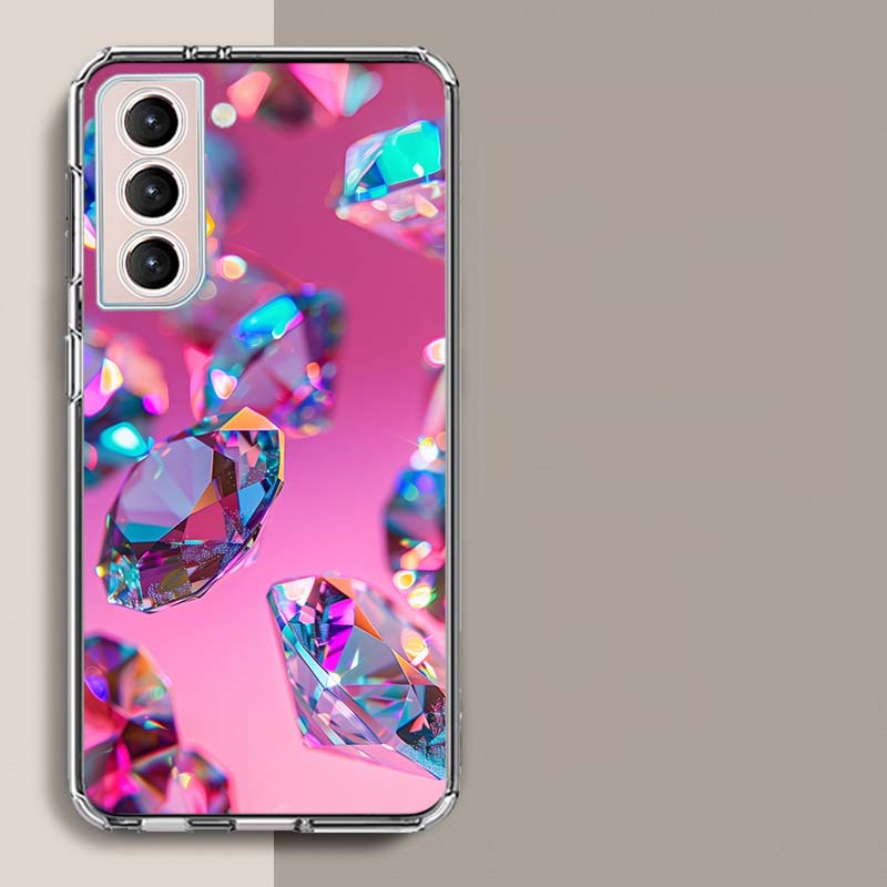 Coque de téléphone avec pierres précieuses en diamant brillante et éblouissante pour Samsung Galaxy S25 Edge S24 S23 FE S21 S20 S10 Plus S22 S26 Ultra Cover Cl