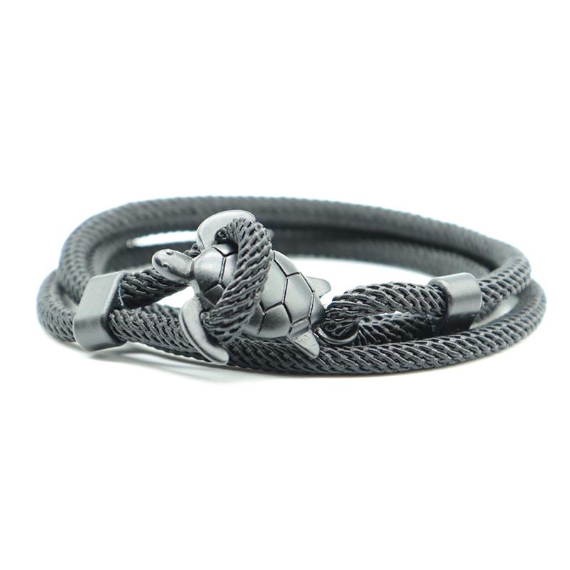 Noter Marine Animals Turtle Bracelet Men Multilayer Adjustable Rope Braslet Summer Beach Surfing Accessories Nautical Braclet