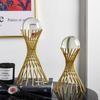 Modern Minimalist Geometric Crystal Ball Decor Iron Art Luxury Living Room Entryway TV Cabinet Home Decor