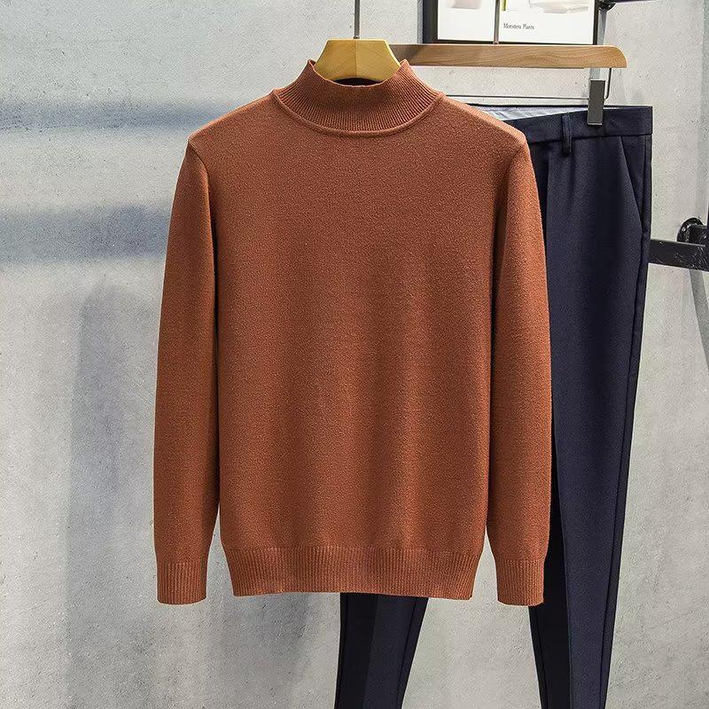 2022 Men's Slim Fit High Neck Wool Sweater - Autumn/Winter Casual Long Sleeve Base Layer