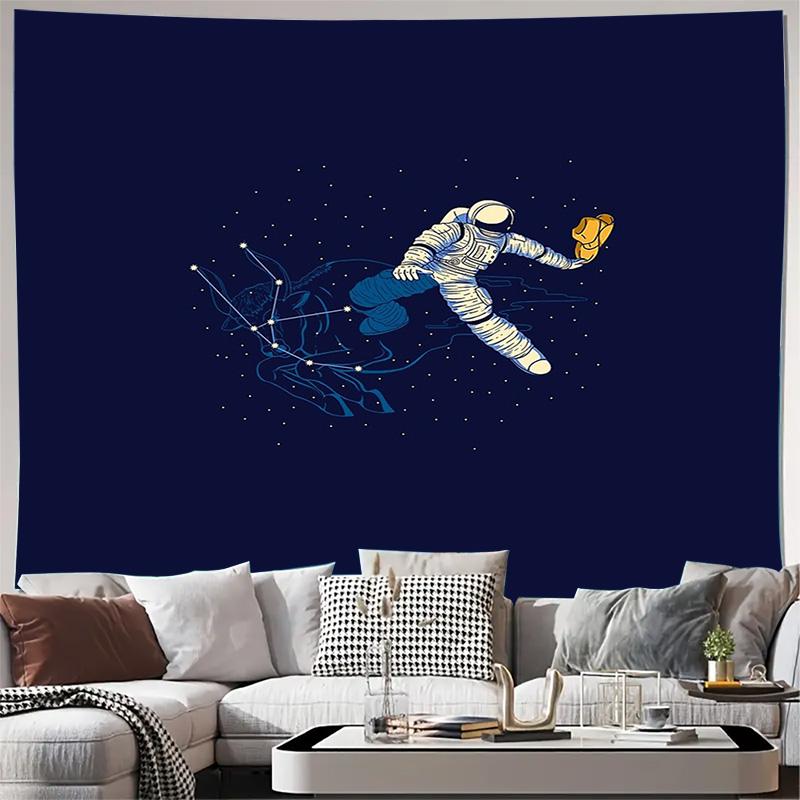 Space Galaxy Tapestry Celestial Universe Stars Nebula Wall Hanging Home Decor Aesthetic Room Backdrop 74x94cm(29x37in)