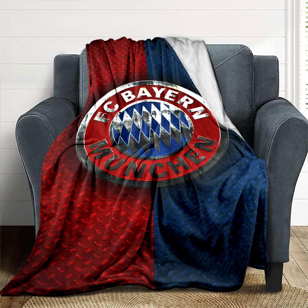 Bayern Munich Crest Blanket Warmthful Decor Perfect for Office Chair Bed Couch All-Season Use Modern Style Perfect Gift for Relatives and Friends