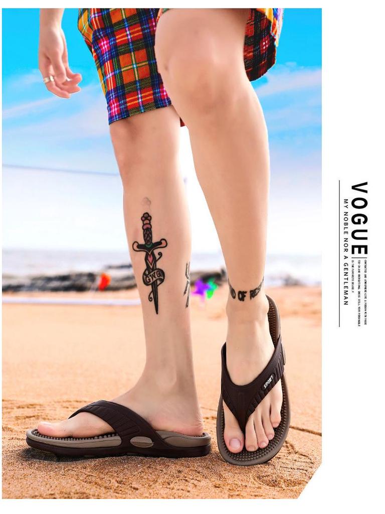 Men's Casual Fashion Massage Flip-Flops: Versatile Indoor/Outdoor Sandals