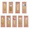 School Animals Japanese Reading Cartoon Bookmark Kittens Book Mark Metal Bookmark Cat Bookmark
