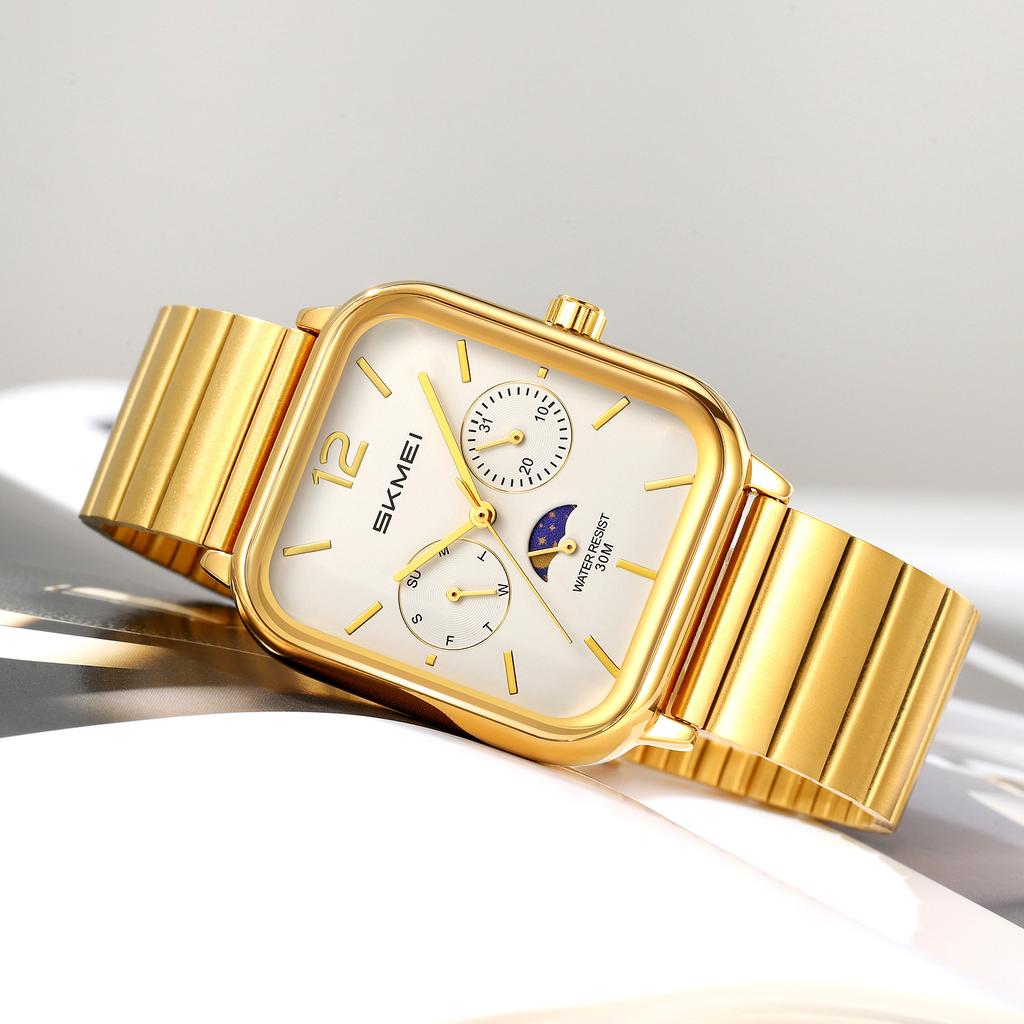 Fashion Waterproof Time Clock Wristwatches Business Movement Quartz Watches For Men Women Dress Watch Square Dial