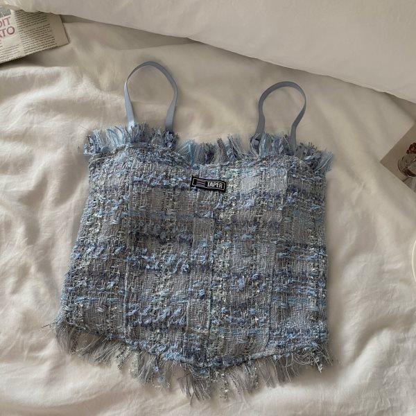 

Женские топы на бретельках с кисточками, темпераментные универсальные женские майки на бретельках