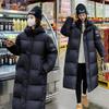 The new Korean version is loose over the knee and thickened long cotton-padded jacket.