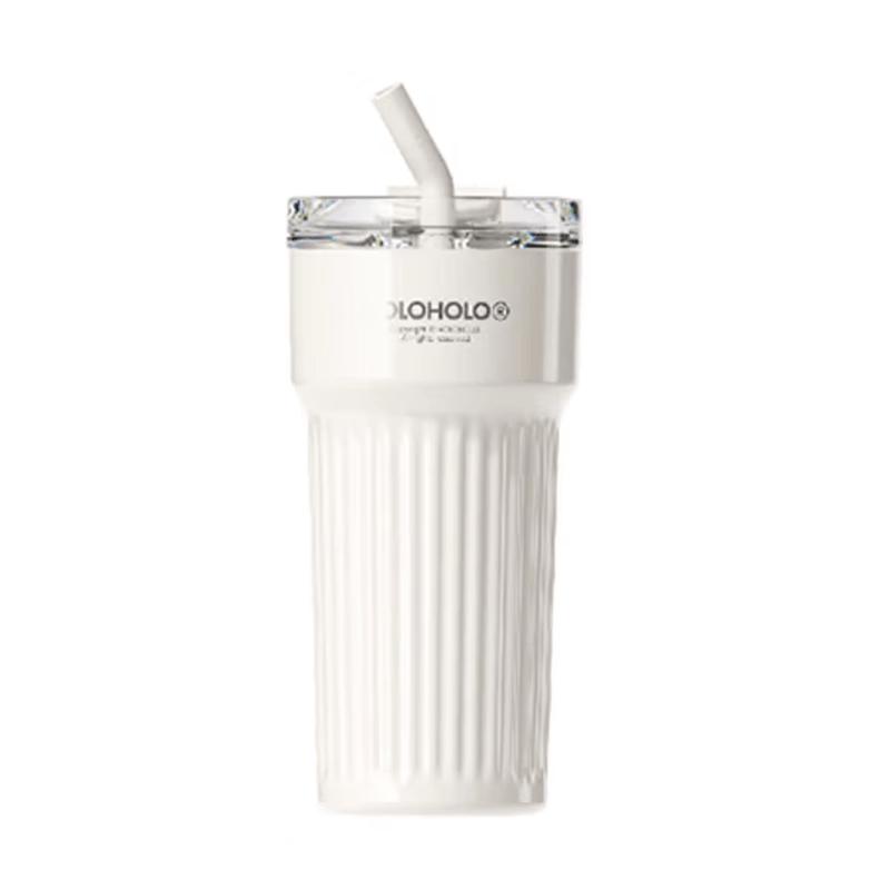 HOLOHOLO RM-02 Stainless Steel Insulated Straw Travel Mug