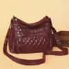Trendy Four Seass Soft Leather Multi Pocket Shoulder Bag for Women