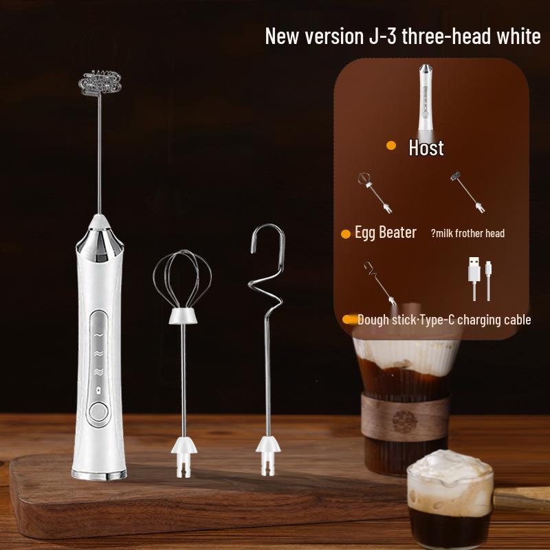 Portable Rechargeable Handheld Electric Milk Frother & Coffee Mixer