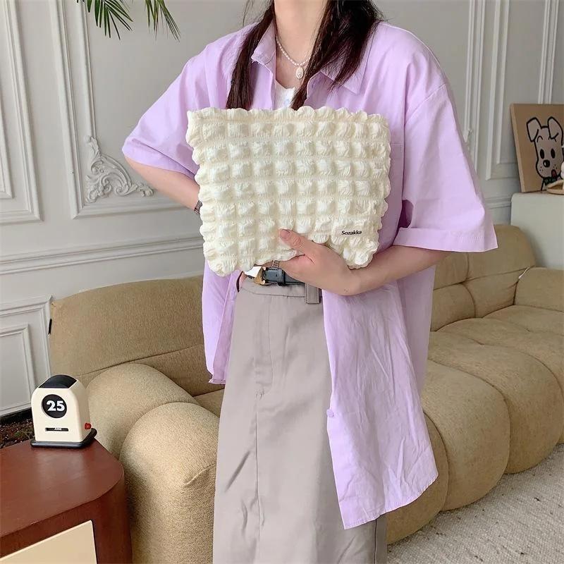 Bubble Cloud Portable Large Capacity Cute Makeup Bag Cosmetic Brush Storage Travel Outgoing Toilet Bags Girl Multifu Storages LS