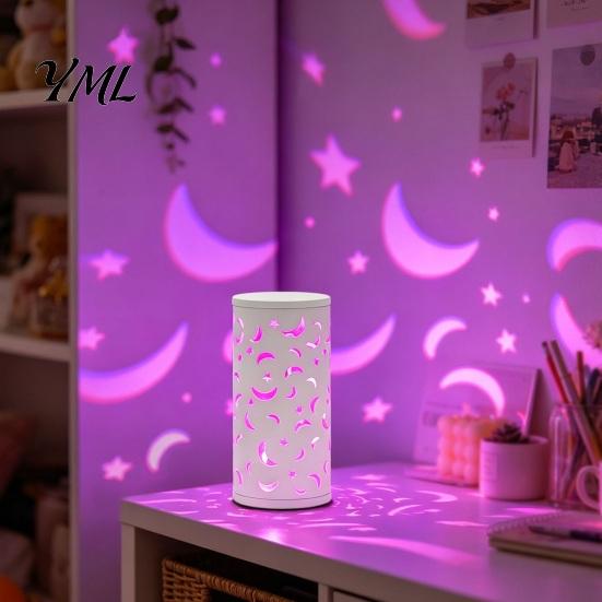 USB Powered Night Light Butterfly Projector Lamp, RGB 16 Colors Decorative Lamp with Remote Ambient Projection Control, Hollow-out LED for Bedroom