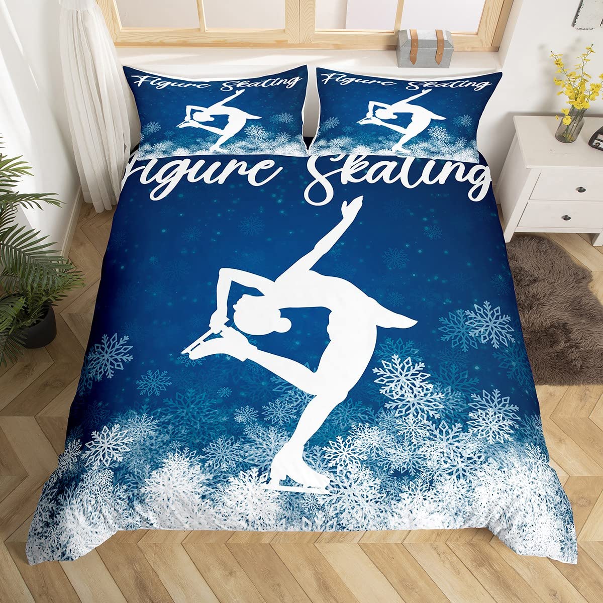 Turnen Bettbezug für Kinder Teenager Mädchen Queen Leichtgewichtige Tagesdecke Sport-Thema Bettwäsche-Sets Schlafzimmer Dekor Ohne Bettdecke EU Single(135x200cm)